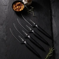 iD3 Black Samurai Steak Knife Set 4-Piece