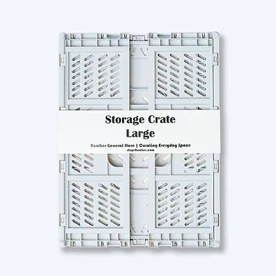 Set of 4 Large Folding Storage Crates - Off White