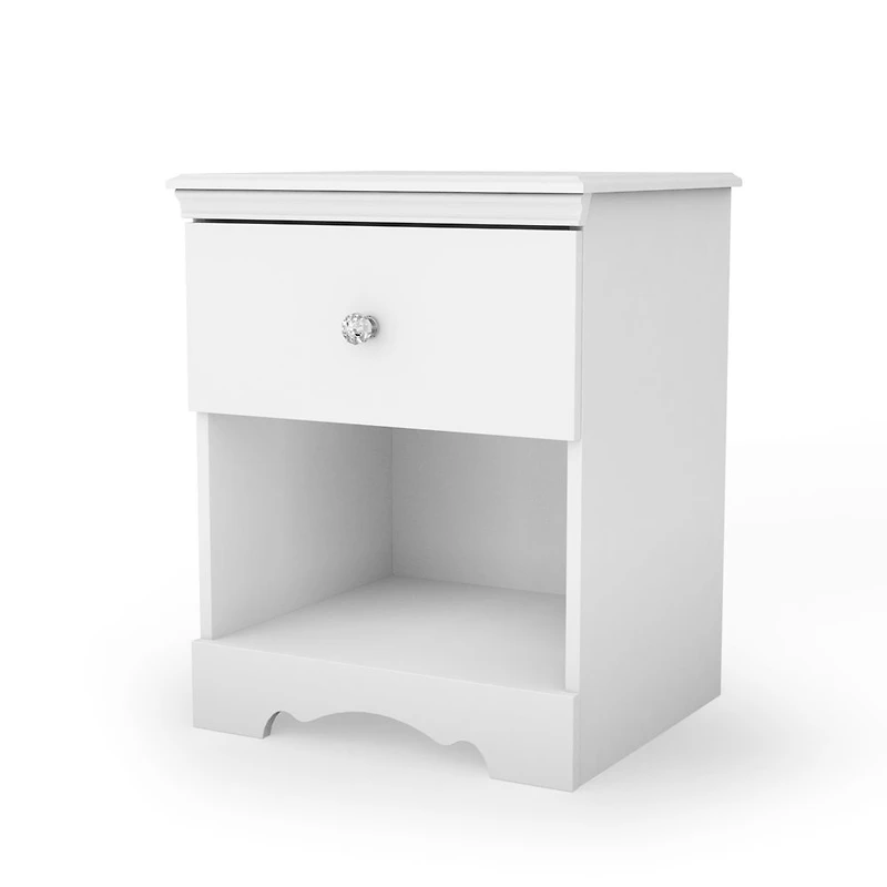 Crystal 1-Drawer Nightstand With Storage
