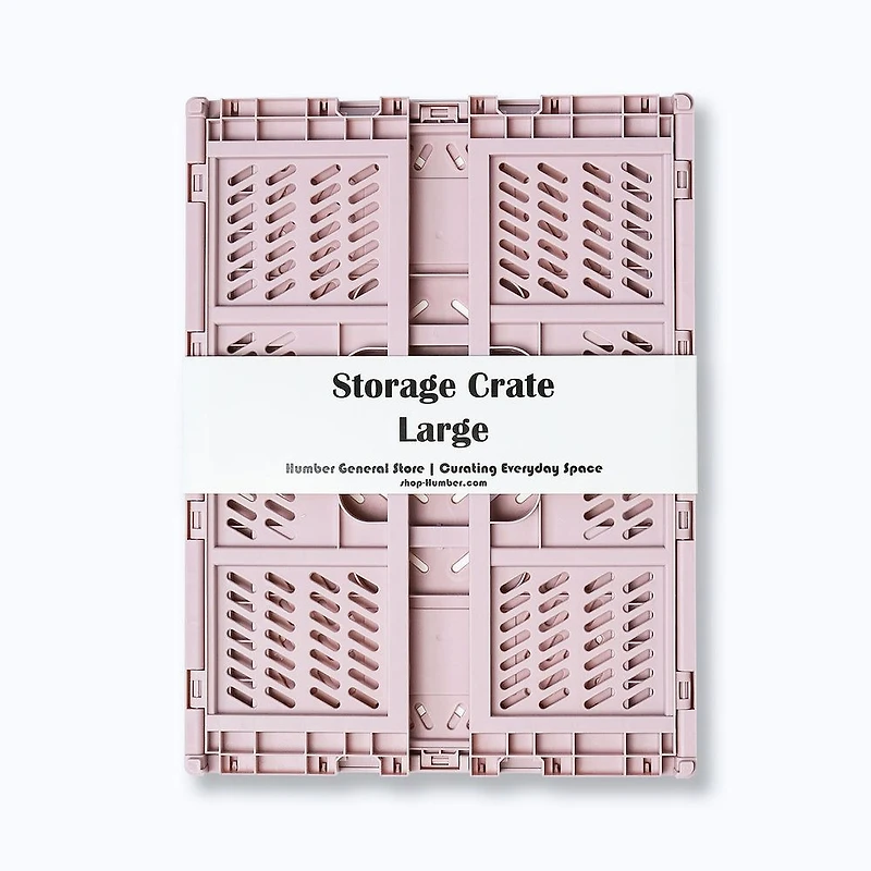 Set of 4 Large Folding Storage Crates - Pink