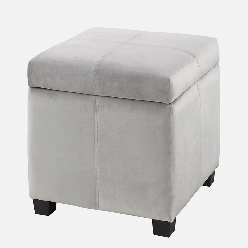Pouf de rangement - gris