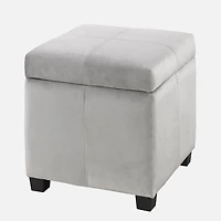 Pouf de rangement - gris