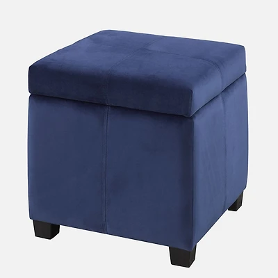 Pouf de rangement - bleu marine