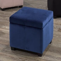 Pouf de rangement - bleu marine