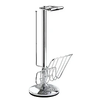 Chrome Toilet Caddy Tissue Dispenser and Organizer
