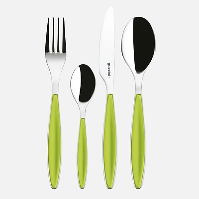 Feeling 24-Piece Green Flatware Set