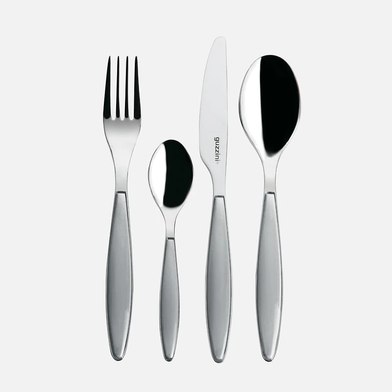 Feeling 24-Piece Light Grey Flatware Set