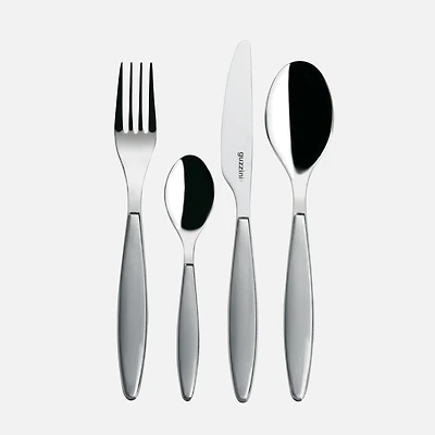 Feeling 24-Piece Light Grey Flatware Set