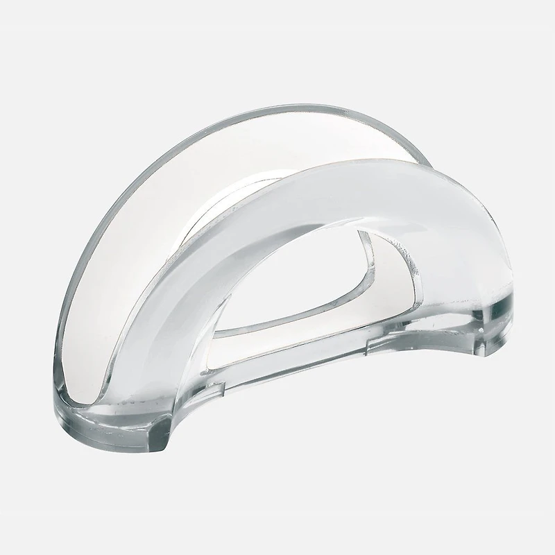 Porte-serviette « Grace » transparent / blanc