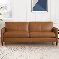 Sofa en cuir Yorkdale - cognac
