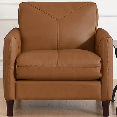 Yorkdale Leather Chair - Cognac