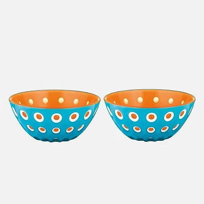 Le Murrine Set of 2 Blue/Orange Bowls (12cm)