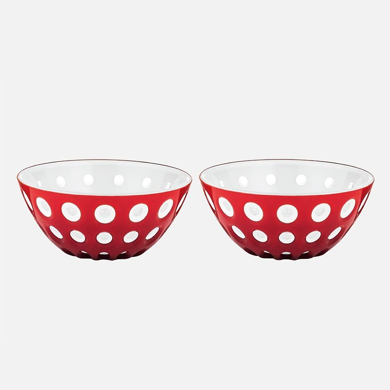 Le Murrine Set of 2 Red/White Bowls (12cm)