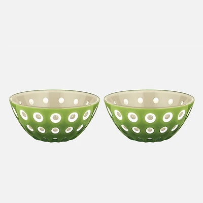 Le Murrine Set of 2 Green/Sand Bowls (12cm)
