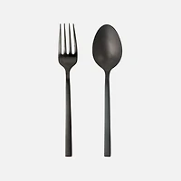 Arezzo Brushed Black 2-Piece Server Set