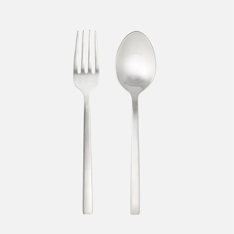 Arezzo Brushed Finished 2-Piece Server Set