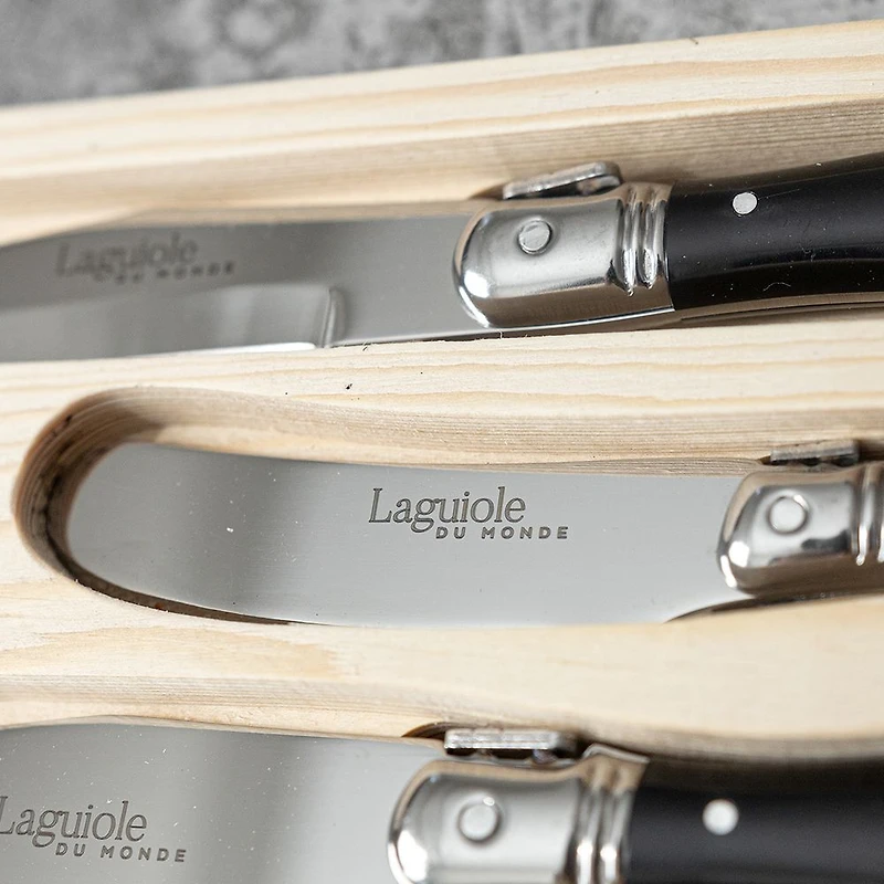 Laguiole Du Monde Affordable Black Cheese Set