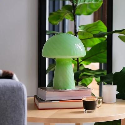 Glass Mushroom Table Lamp