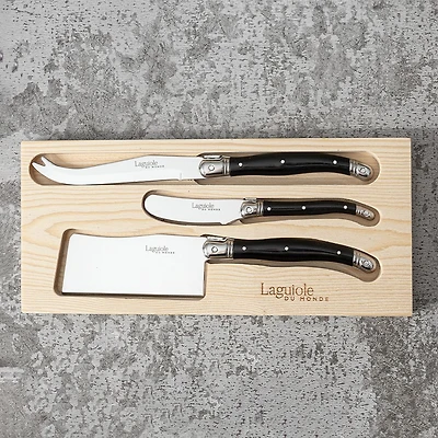 Laguiole Du Monde Affordable Black Cheese Set