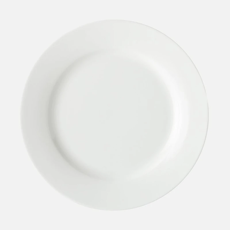 Set of 4 White Basics Rim Side Plates