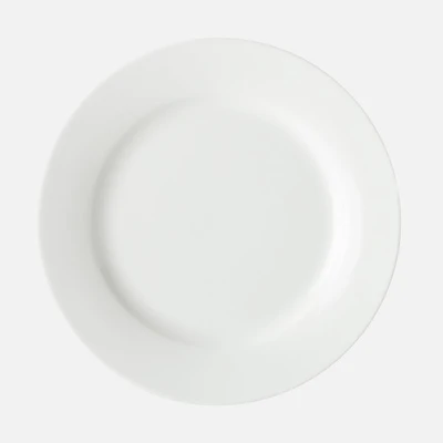 Set of 8 White Basics Rim Appetizer Plates