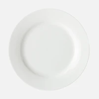 Set of 8 White Basics Rim Appetizer Plates