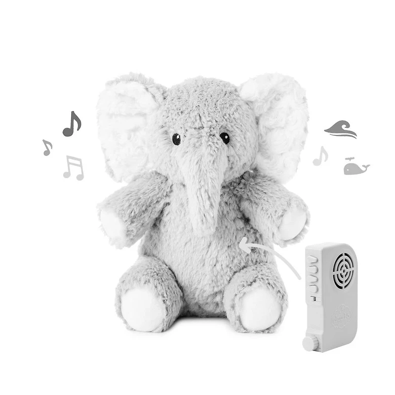 Peluche apaisement sonore compacte « Eliot l'Éléphant »