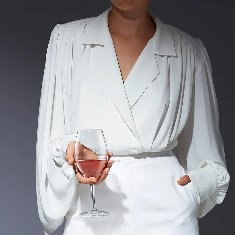 Pearl Drop White Wine Glasses, Set of 8 - 12.75oz