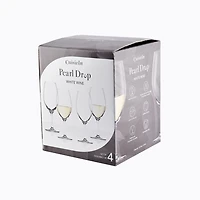Pearl Drop White Wine Glasses, Set of 8 - 12.75oz