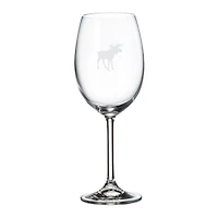 Set of 6 Moose Print Red Wine Glasses by Cuisivin