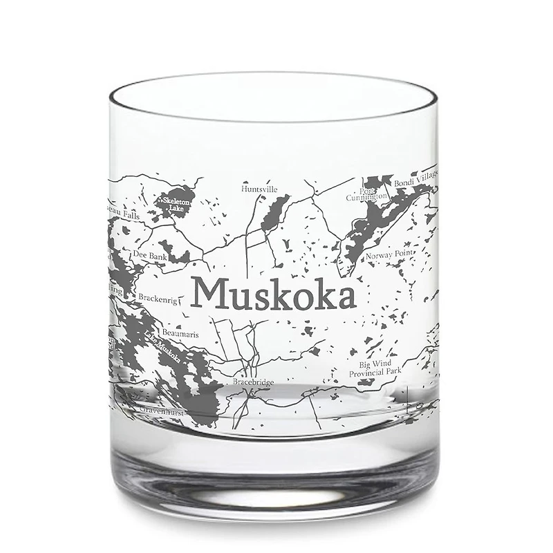 Set of 6 Muskoka Map Whisky Glasses by Cuisivin