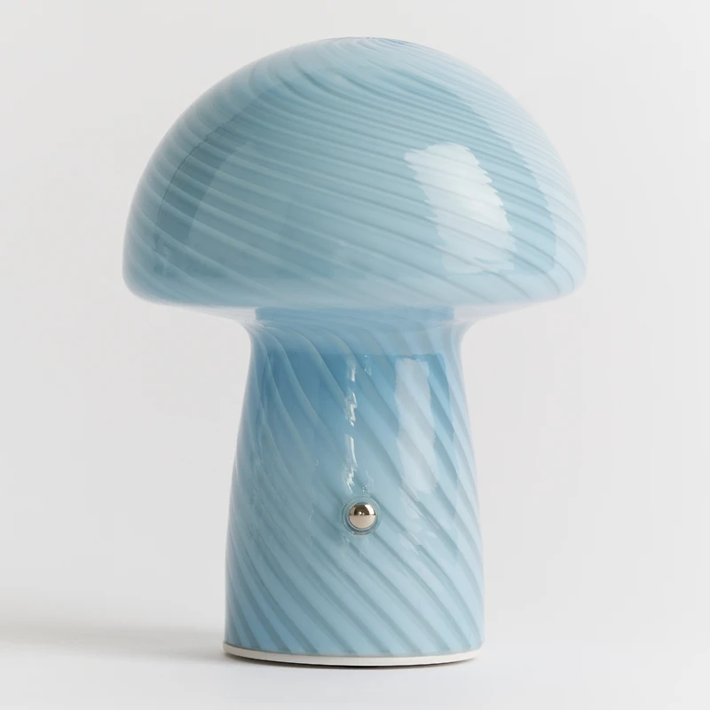 Humber Mini Cordless Glass Mushroom Lamp