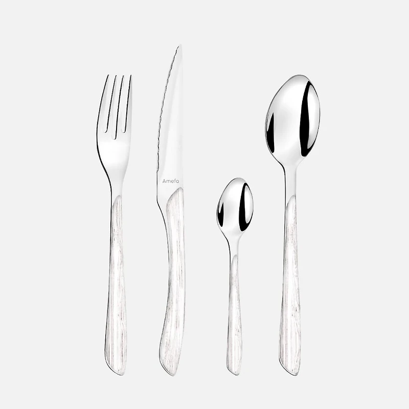 Ensemble de 16 couverts « Eclat » par Amefa - Blanc