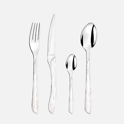Ensemble de 16 couverts « Eclat » par Amefa - Blanc
