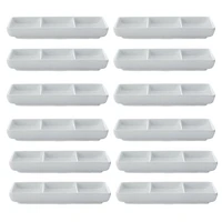 Set of 12 White Basics 3 Sections Dish by Maxwell & Williams