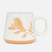Tasse à base large avec oiseaux - 14 oz