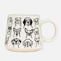 Tasse à base large avec chiens - 14 oz