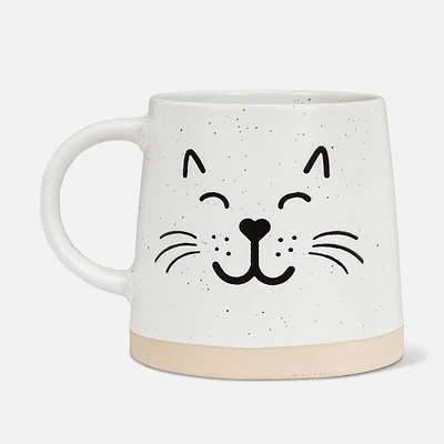 Wide Base Mug With cats - 14oz