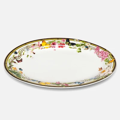 Butterfly Garden Oval Platter - 5.5 x 7.5"