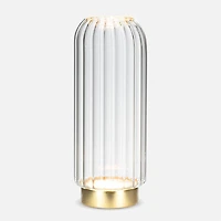 Panel LED Vase with Gold Base
