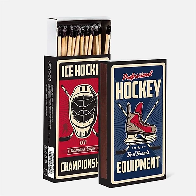 45 Allumette, 4 po - Imprimées rétro hockey
