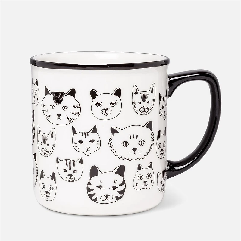 Simple Cat Faces Mug