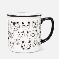 Simple Cat Faces Mug