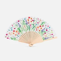Bee Garden Print Hand Fan