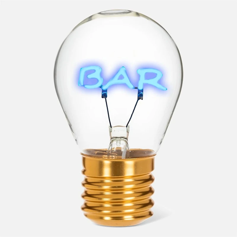 BAR Neon LED Lightbulb - Blue