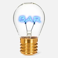 BAR Neon LED Lightbulb - Blue