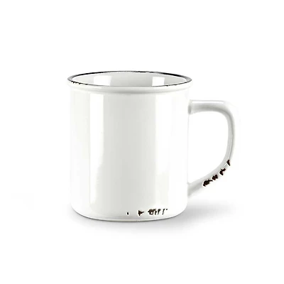 Enamel Look Mug (14 oz / 414 mL) - White