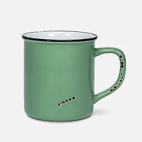 Forest Green Enamel Look Mug - 14 oz / 414 ml
