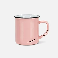 Enamel Look Pink Mug - 14 oz