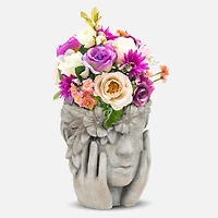 Halo Femme avec fleur jardinière - 9,5 po